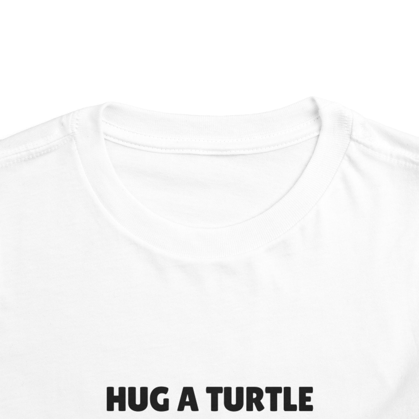Toddler Sizes: Hug a Turtle Short Sleeve Tee - Hug a Turtle, Cute Kids Shirt, Funny Animal Tee, Eco-Friendly Gift, Summer Outfit