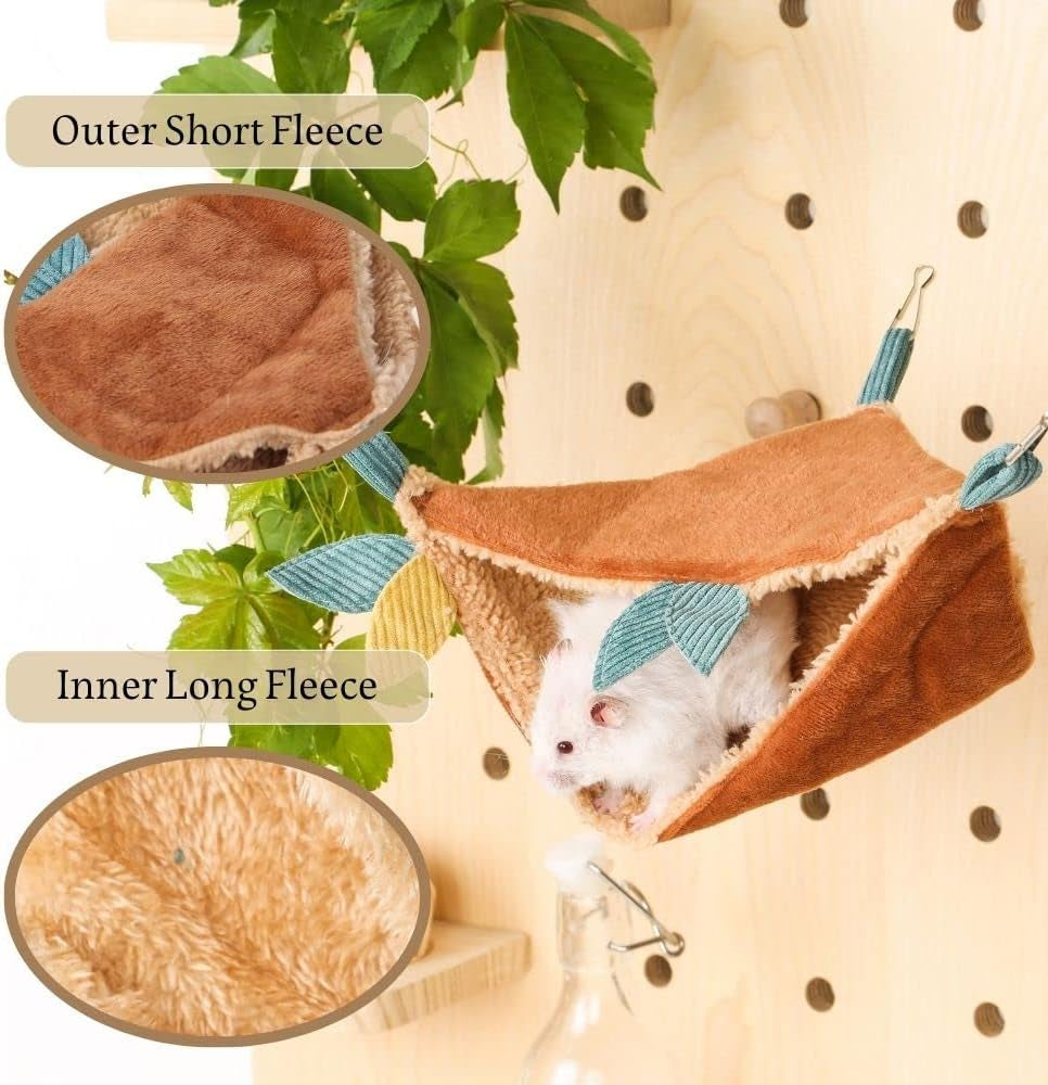 Hamster Hammock Rat Cage Accessories Hanging Bed for Guinea Pigs Rats Sugar Glider Squirrel Small Animals Chinchilla