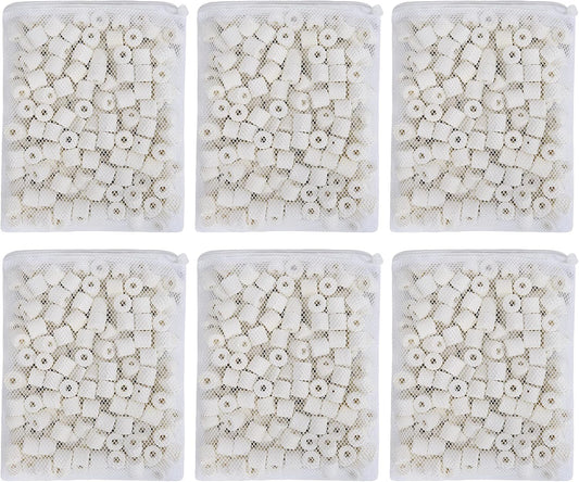 Aquarium Fitler Media Ceramic Rings, Bio Ceramic Filter Media for Pond Fish Tank Canister Filter (6 Lbs)