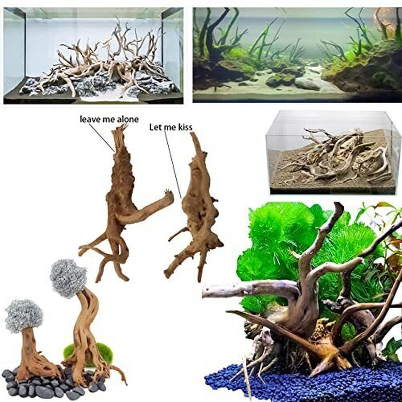 Vmiapxo 8 Pack Natural Driftwood for Aquarium, Aquarium Decor Spider Wood