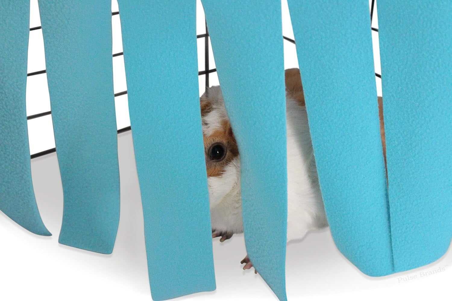 Corner Fleece Forest Hideout for Guinea Pigs, Ferrets, Chinchillas, Hedgehogs, Dwarf Rabbits and Other Small Pets - Accessories and Toys (Blue/Gray)