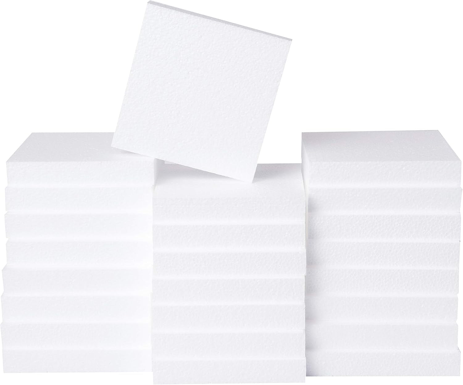 Silverlake Craft Foam Squares - American-Made Hard Foam - 24-Pack 6X6X1 EPS Boards for Crafting, Teaching & Small Business