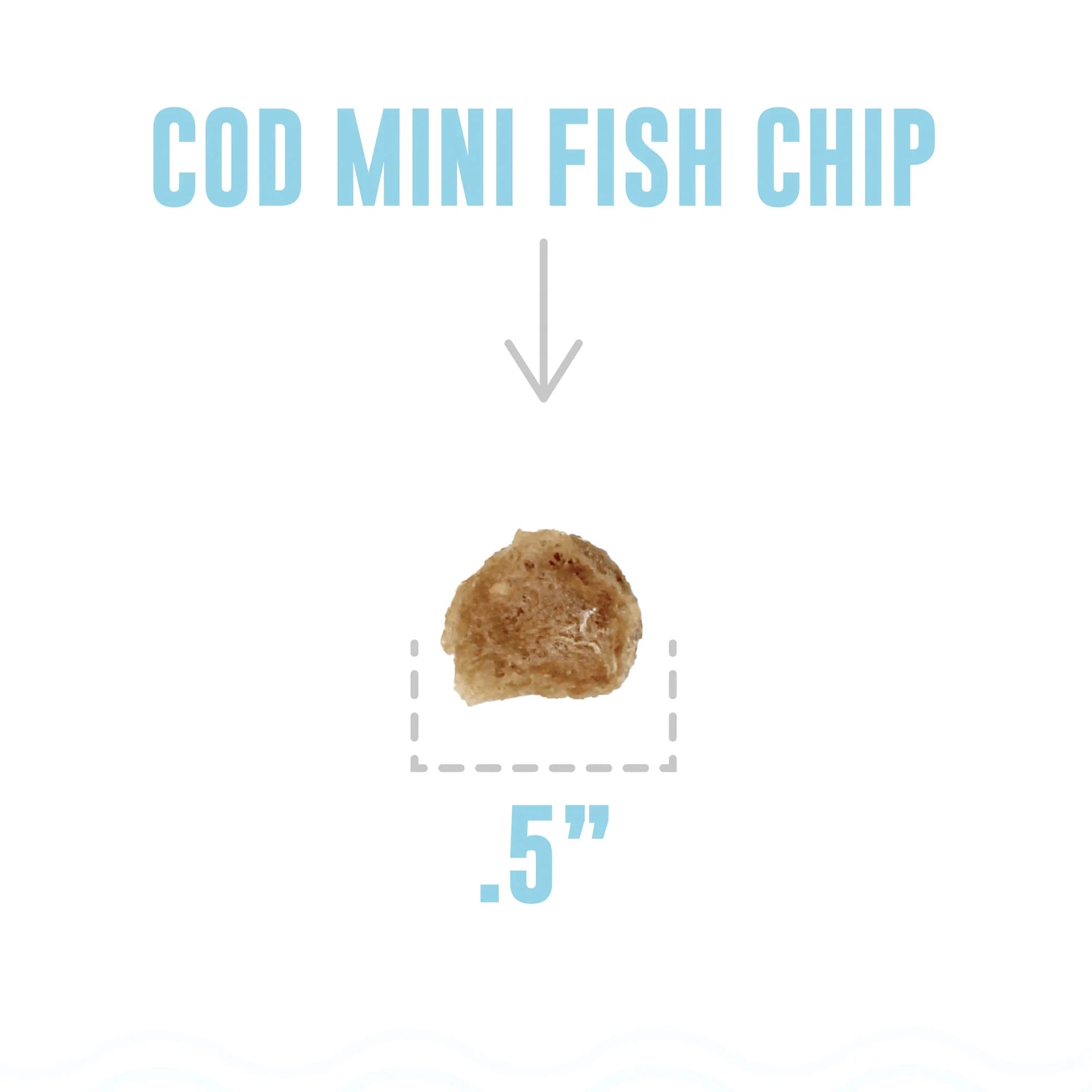 Mini Cod Fish Chips Training Dog Treat 2.5-Oz Bag