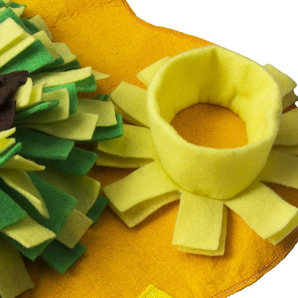 Dog Snuffle Mat for Small Large Dogs, Machine Washable Training Mats Pet, Activity Mat for Foraging Skill, Stress Release (Yellow-Green)