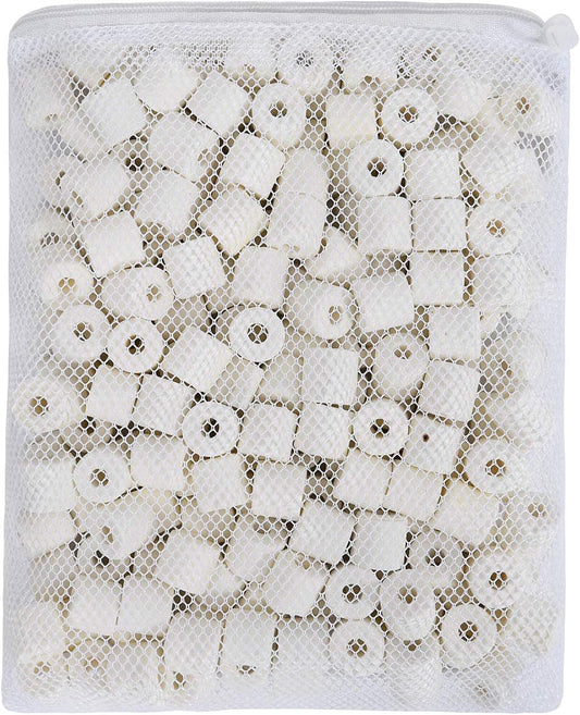 Aquarium Fitler Media Ceramic Rings, Bio Ceramic Filter Media for Pond Fish Tank Canister Filter (6 Lbs)