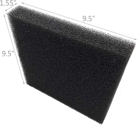 Aquarium Filter Media Sponge Pad Foam (9.5X9.5X1.56 Inch)