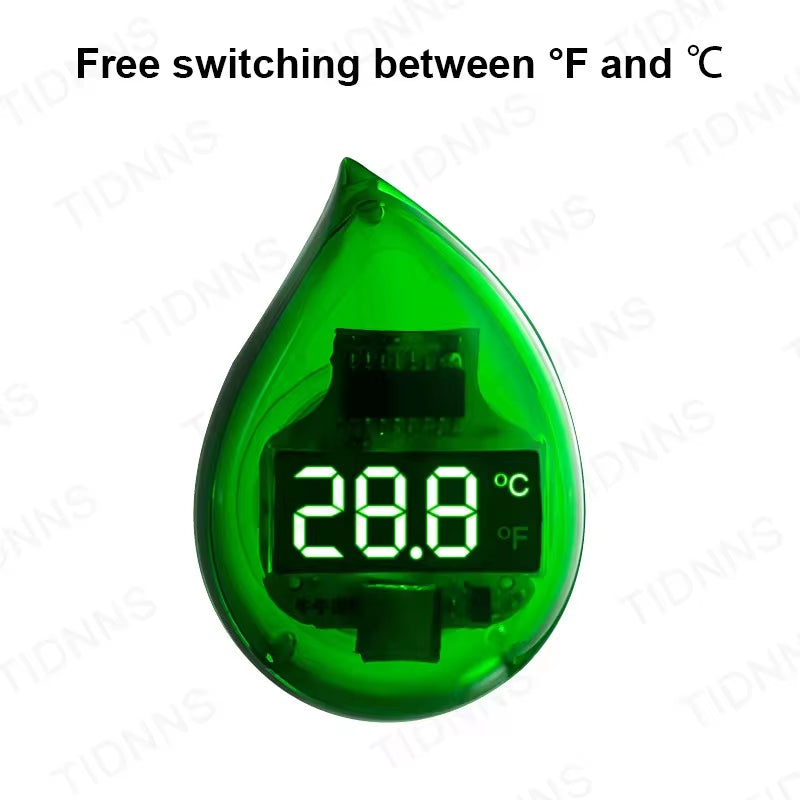 MINYUE Aquarium Thermometer LCD Digital External Thermometer Charging Type-C Fish Tank Mini Thermometer High Precision -9.9-50℃