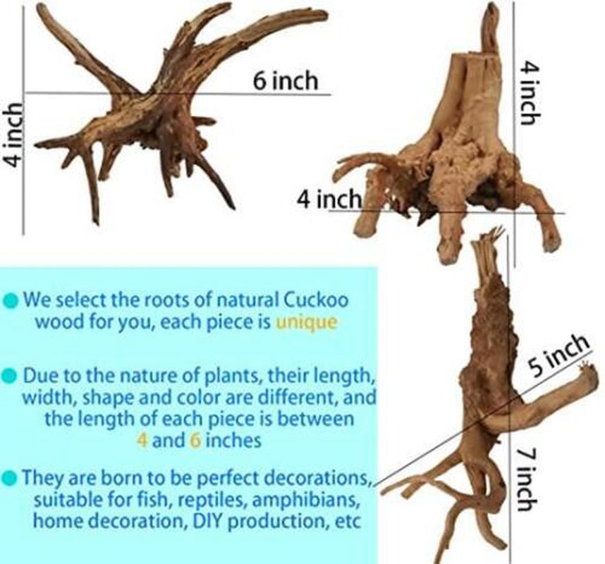 Vmiapxo 8 Pack Natural Driftwood for Aquarium, Aquarium Decor Spider Wood